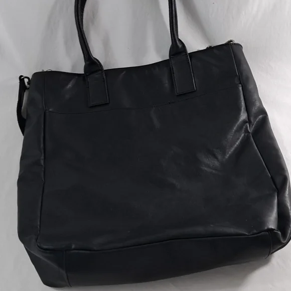 Kenneth Cole REACTION Oversized Leather Tote 🖤 | Unisex Zip-Top Laptop Bag | - Picture 9 of 10